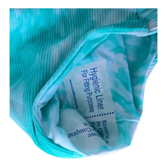 BECCA Turquoise Bikini Bottom, Xsmall - Picture 2 of 3